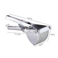 Easy to Clean Stainless Steel Potato Ricer Ergonomic Handle Heavy Duty Potato Press for Home Cooks, Chefs