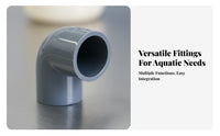 Aquarium PVC Pipe Fittings Leakproof Seal Fish Tank Water Pipe Thickened Wall PVC Tank Fitting for Sump Filtration