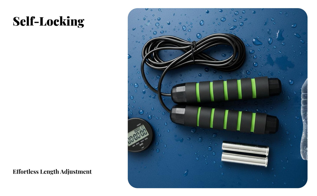 Weighted Jump Rope Anti-Slip Foam Handles Steel Wire Skipping Rope Uninterrupted Fitness Equipment for Students, Athletes, Workout, Gym