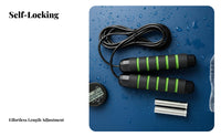 Weighted Jump Rope Anti-Slip Foam Handles Steel Wire Skipping Rope Uninterrupted Fitness Equipment for Students, Athletes, Workout, Gym