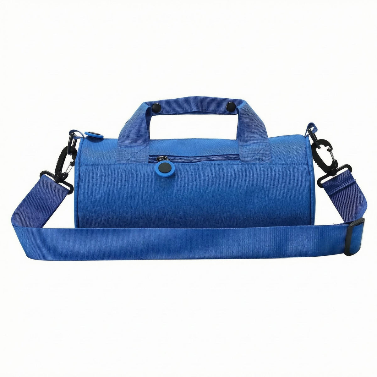 Oxford Cloth Cylindrical Duffel Bag Zippered Travel Duffel Bag Detachable Strap Luggage Structured