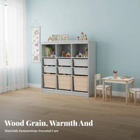 Large Capacity Multi-Bin Storage Unit Space Saving Toy Organizer Easy reach Kids Furniture sturdy Frame for Children, Toddlers, Parents, Playroom, Living Room, Nursery, Daycare