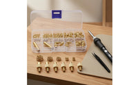 Interchangeable Heads Hot-Melt Insert Nut Soldering Kit Transparent Storage Case Insert Nut Soldering Iron Compartment Organizer