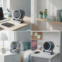 Desk Fan with Digital Display Portable Air Circulator Cordless for Study Table