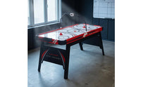 Printed Playing Surface Table Ice Hockey Game Overhead Scoring Frame Cabinet Ice Hockey Game Puck Goals Black Legs