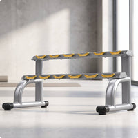 Two-Tier Dumbbell Rack Stable Dumbbell Rack with Cradles Double-Layer Freestanding for Fitness Enthusiasts, Athletes, Home Gym