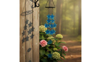 Colorful Nautical Glass Wind Chime Ocean Themed Sea Star Wind Chime Decorative for Garden, Patio, Balcony