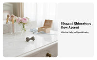 Crystal Knot Hair Fastener Cute Design Mini Crystal Knot Barrette Bangs Fastener Stylish Accessory Secure Grip