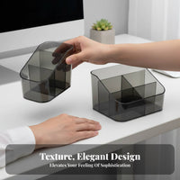 Multi-Compartment Cosmetic Case Space-Saving Makeup Organizer Large Capacity
