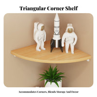 Space-Saving Quarter-Circle Floating Shelf Minimalist Design Small Item Stand Multi-Purpose Wall Decoration Easy Installation for Homeowners, Collectors, Living Room, Bedroom, Home Office, Bathroom