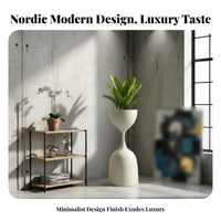 Ornament Riser Nordic Design Hourglass-Shaped Planter Sculptural Form