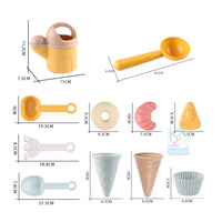 Zippered Beach Toy Set Carrying Handles Sandcastle Building Kit Portable Mesh Storage Bag Set Outdoor