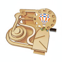 STEAM Learning DIY Cardboard coaster track Hands-on Activity personalAssembling Marble track Challenging Build Educational Toy Display-Worthy for Students, Hobbyists, Science Fair, present exchange, Classroom, Leisure Time