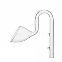 Glass Lily Pipe Highly Transparent Glass Lily Pipe Set Perfectly Transparent