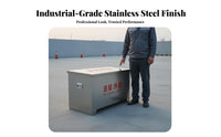 Fire Fighting Sandbox Thickened Stainless Steel Sand Bin Rust-Resistant Fire Sand Storage Box for Industrial Workers, Oil Depots Plants, Schools
