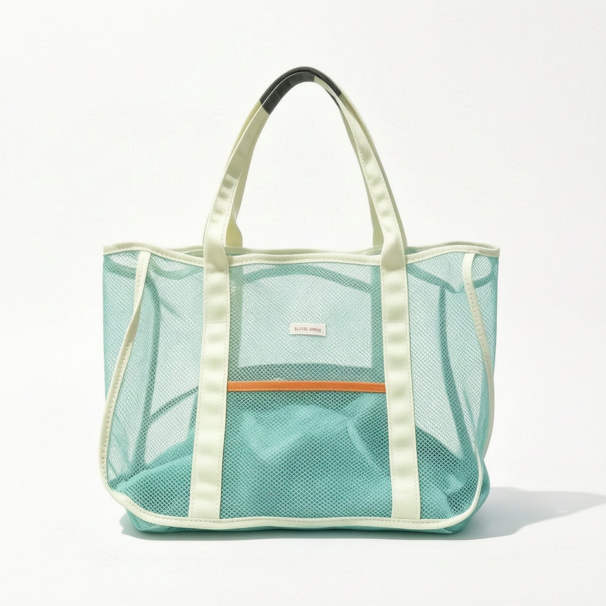 Lightweight Beach Tote with Zip Pocket Spacious Mesh Beach Tote Transparent Breathable for Pool