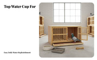 Pigeon Shelter Box Easy to Clean Pigeon Pairing Enclosure Pet Housing Pull-Removable Tray Avian Supplies Rotating Door Bolt