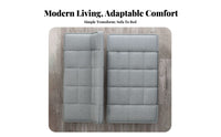 2-in-1 Functionality Armless 3-Seater Sofabed Space-Saving Sleeper Sofa Budgetcost-effective transformable Couch Foldable for Small Apartment Dwellers, Students, Homeowners, Home Office