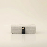 Jewelry Box with Clasp Textured Jewelry Box Compact for Dressing Table