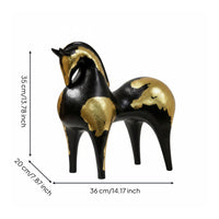 Tang Horse Sculpture Modern Minimalist Abstract Horse Statue Resin Material Home Decoration for Entryway