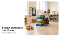 Children's Jumping Horse Early Education Sensory Training Toy Gross Motor Skill Development Preschool Teaching Prop for Preschoolers, Kindergarten