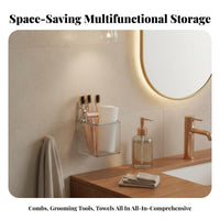 Adhesive Storage Cylinder Waterproof Shower Caddy Adhesive Mount Easy to Install