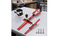 Router Base with Guide Rail Wear-Resistant Router Base Plate Precision Tool for Carpentry, Cabinet Making