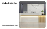 Modern Reception Desk Sturdy Construction Reception Desk Lockable Drawer Checkout Counter for Receptionists, Shopkeepers, Sales Center, Lobby