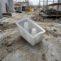Interlocking Concrete Block Mold with Cores Non-Stick Masonry Block Mold Rectangular Concrete Form Reusable for Builders