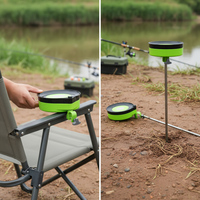 Fishing Chair Bait Tray Aluminum Alloy Ground Insert or Chair Mount Bait Plate for Outdoor Fishing