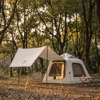 Quick-Inflate Inflatable Camping Tent with Awning Waterproof Tent with Awning Spacious Sturdy for Campers, Families, Weekend Trips