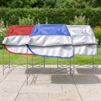 UV Protection Silver Coated Tent Canopy Sunshade Rainproof Thickened Double Layer Four Corner Awning Top