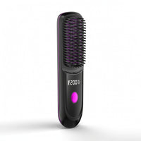 Cordless Straightening Comb Rechargeable Straightener Comb Portable Hair Straightening Brush Compact for Travelers