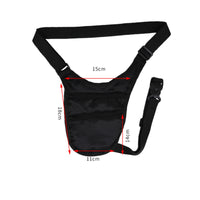Breathable Mesh Back Black Anti-Theft Crossbody Waist Bag Multiple Compartments Flat-Fit Zippered Waist Bag Adjustable Strap Fanny Pack Buckle Closure