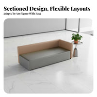 Nordic aesthetic sectional Corner Sofa flexible Combination Sectional Couch Minimalist Aesthetic Lounge Seating Deep Seat for Business Owners, Office Managers, Apartment Dwellers, Reception Area, Movie evenings