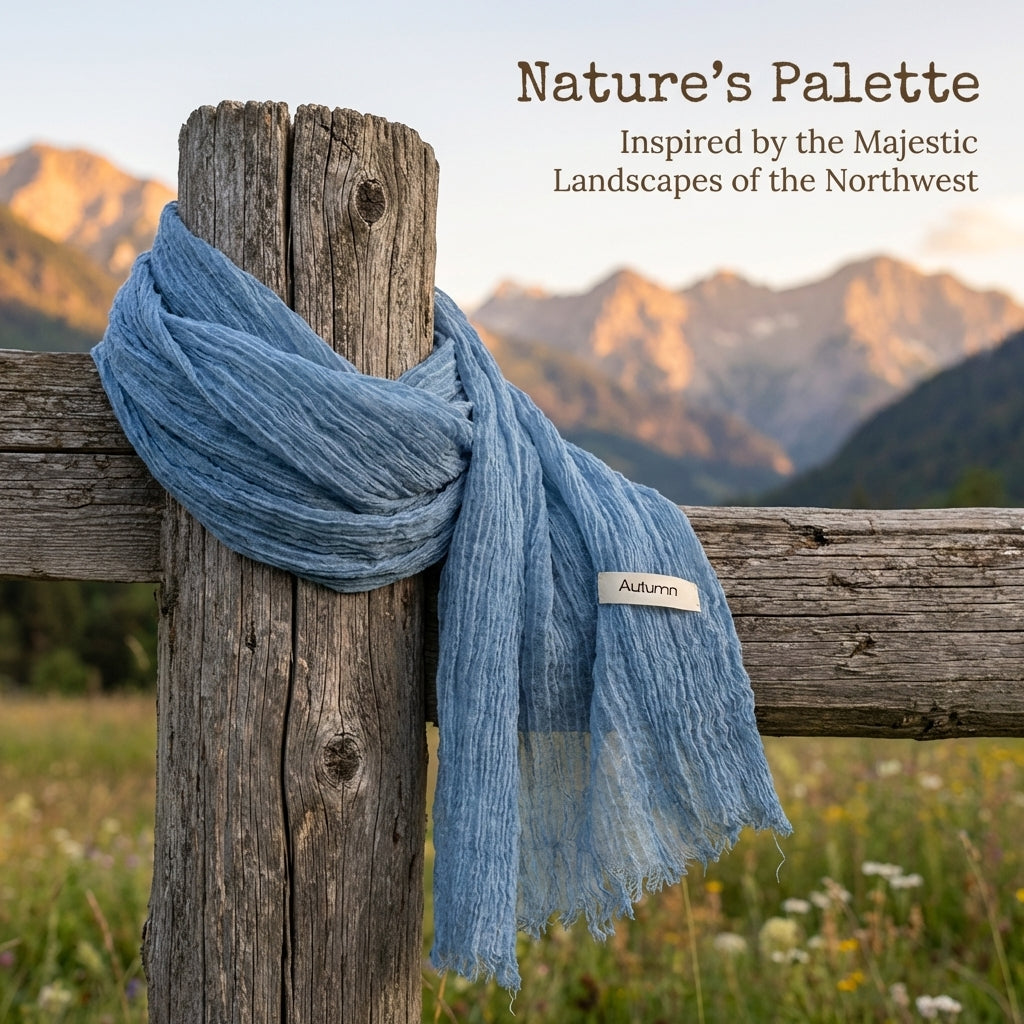 Linen Scarf, Lightweight Ethnic Style Shawl with Tassel Fringe, Crinkled Travel Wrap Accessory, Scarves for Women 78.7"x23.6