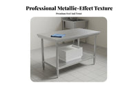 Anti-Rust Stainless Steel Work Table High Load-Bearing Capacity Stainless Steel Workbench Easy to Clean Commercial Kitchen Prep Table Adjustable Leveling Feet for Restaurant Employees, Workshop Workers, Homeowners, Cafeteria, Bakery, Garage, Laundry Room