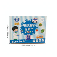 Interactive Sticker Book with Hook-and-Loop Educational Reusable Sticker Book Circular Binding-Bound Creative for Classroom