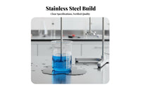 Corrosion Resistant Turbine Stirrer Paddle Durable 2-Blade Pitched Impeller Easy to Clean Stirring Rod for Chemical Engineers, Researchers, Industrial Workers, Laboratory, Scientific Experiments