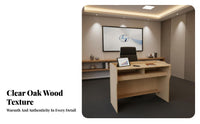 Solid Wood teacher's Podium Long-Lasting Wooden Lectern Sturdy Construction Classroom Presentation Desk Stable for Lecturers, Speaker S, School, Training Center, Lecture Hall, Conference Room