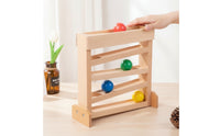 Wooden Ball Tracker Educational Ball Tracker with Ramp Smooth for Daycare