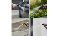Adjustable Water Spray with Metal Nozzle Ergonomic Handheld Water Nozzle Anti-Slip Sprayer Compact for Outdoor Rinsing