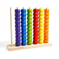 Peg Board Bead Set Develops Fine Motor Skills Color Sorting Toy Easy to Grasp Circular Building Blocks for Young Children, Preschoolers, Nursery