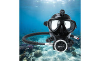 Scuba Full Facial Covering Adjustable Strap Silicone Full Facial Covering Wide View Outdoor Athletic Gear for Underwater Assistance