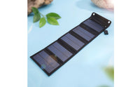 25W Solar Charger with 5 Panels Lightweight Foldable Solar Charger Slim Compact for Campers, Travelers, Camping, Hiking, Emergencies