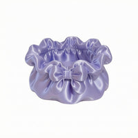 Decorative Bow Petal-Shaped Jewelry Box Open Top Ruffled Jewelry Box Tabletop Organizer Home Accessory