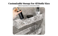 Drilleffortless Installation Water Wave Pattern Rack Heavy-Duty Wall Shelf Drainage Design Household Storage Raised Edges for Homeowners, Renters, Students, Bathroom, Kitchen, Bedroom, Living Room