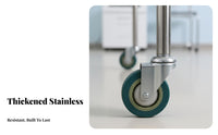 Multifunctional Stainless Steel Medical Trolley Rust-Proof Dressing Change Cart Anti-Corrosive 2-Tier Medical Trolley Lockable Brakes for Beauticians, Laboratory Technicians Artists, Hospital, Medical Center, Laboratoryoratory Oratory, Tooth Care Away Ice