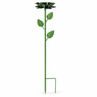 Flower Stake with Leaf Accents Decorative Yard Art Long-Lasting for Planter