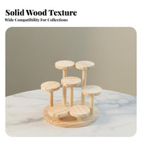 Surprise Box Storage Rack Hardwood Wood Wooden Figure Display Stand Collectible Figure Display Shelf Space Saving for Collectors
